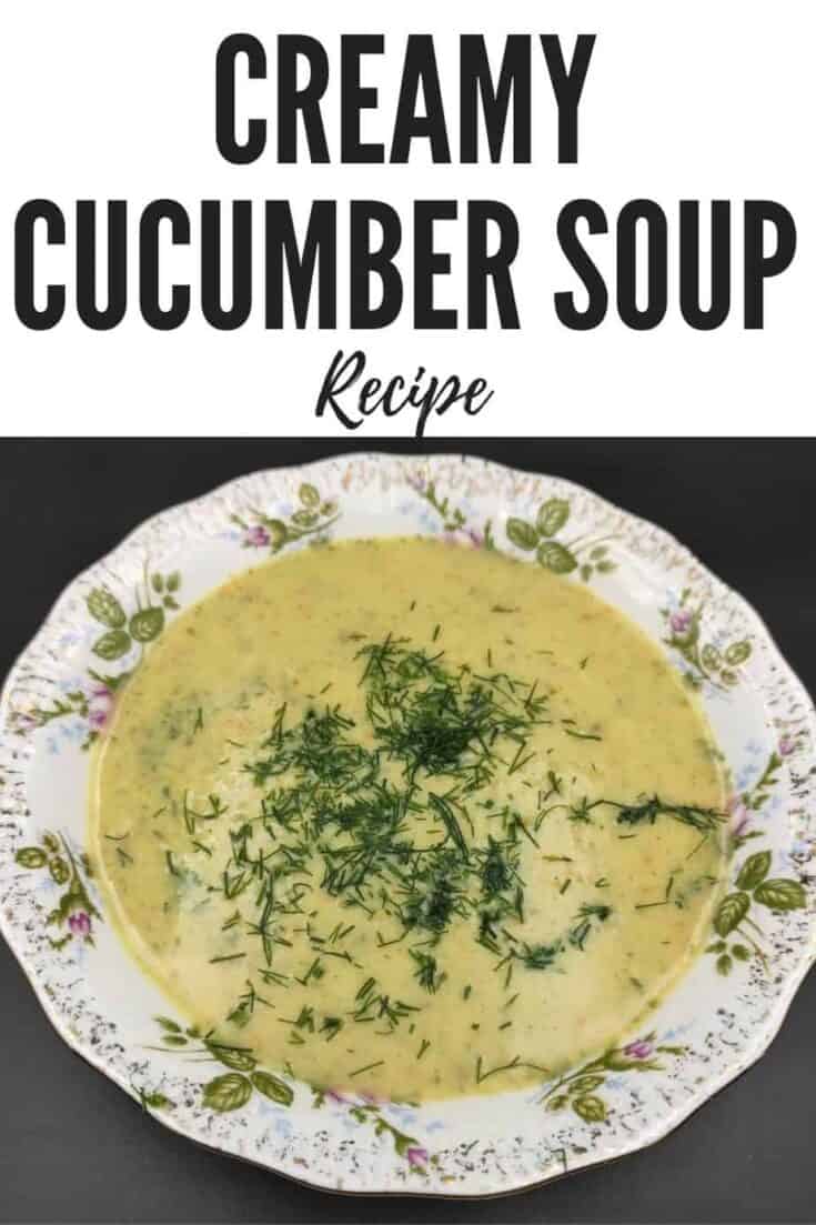 Recipe for creamy cucumber soup.