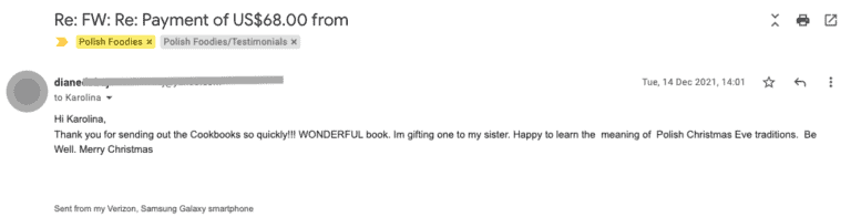 polish christmas cookbook testimonial3