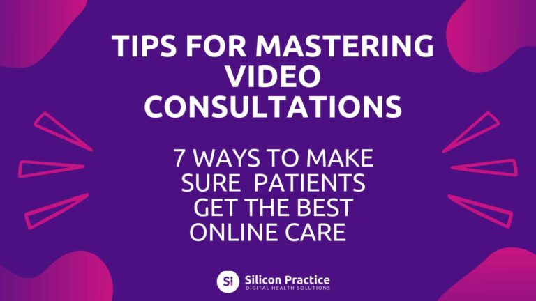 Header image for video consultations tips infographic