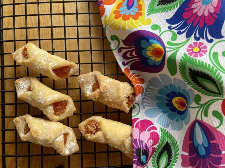A tray of Easy pastries on a cooling rack.