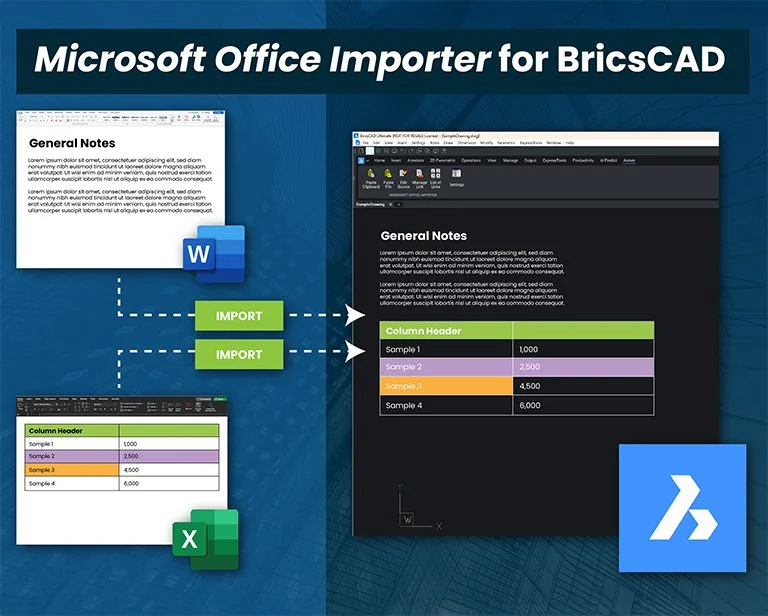office-importer-bricsCAD What Is Microsoft Office Importer for BricsCAD?