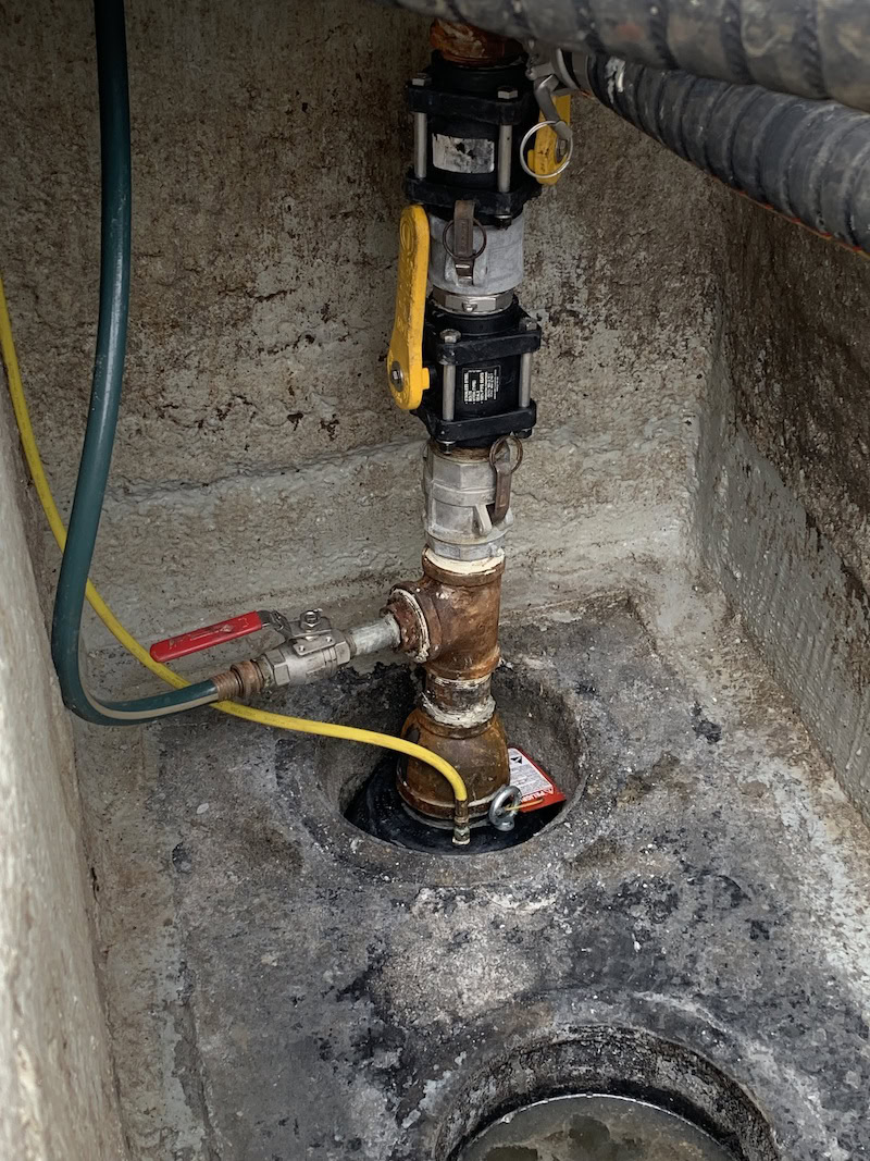 Struvite is a crystalline structure of magnesium, ammonium and phosphate that commonly builds up in pipe networks and is resistant to traditional maintenance methods for removal.
