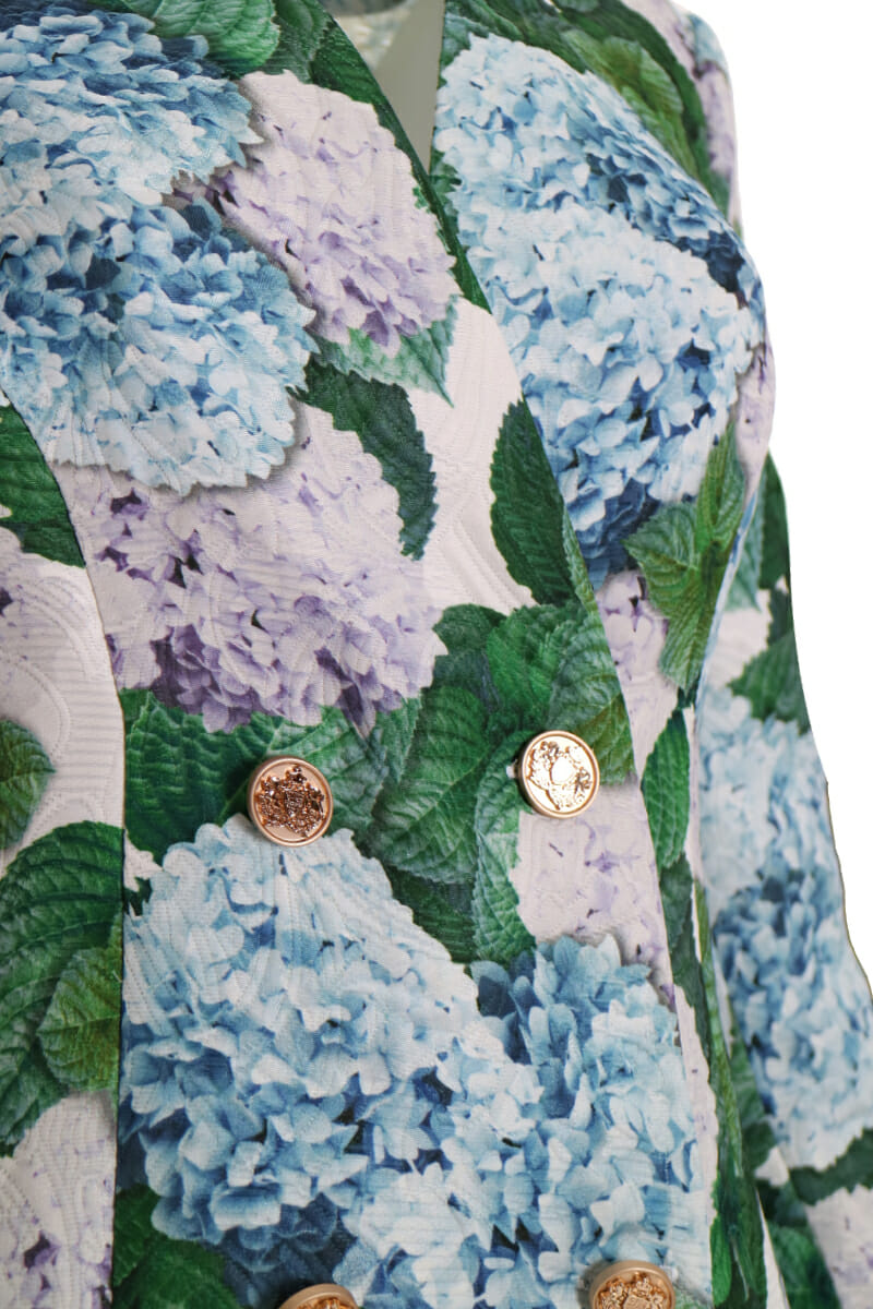 Designer vest dress floral print