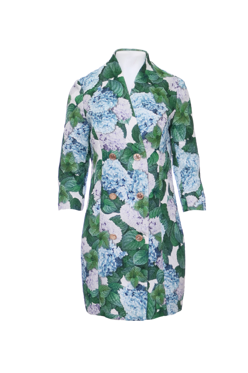 Designer jacket dress floral print