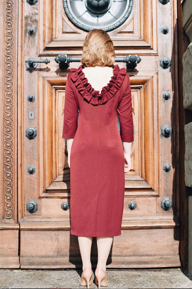 designer Midi Kleid elegant