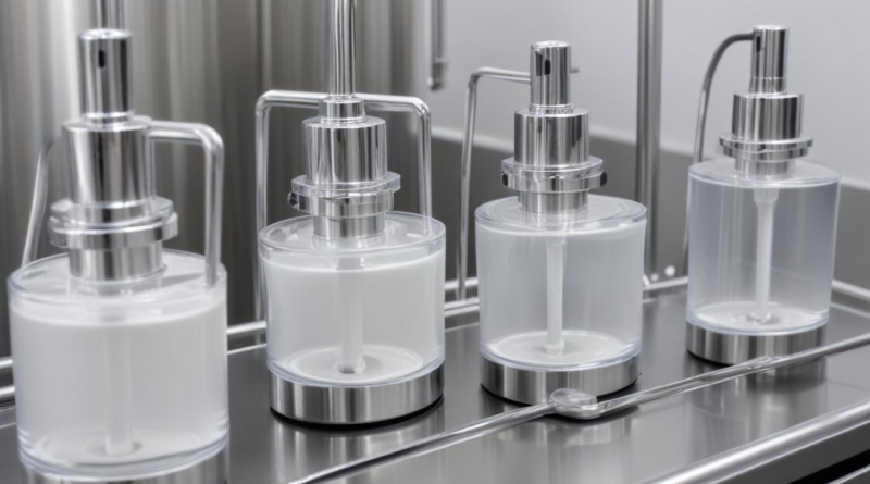 pumps used in the cosmetic filling process