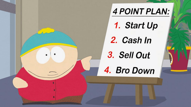 Il piano di finanziamento della startup di Cartman