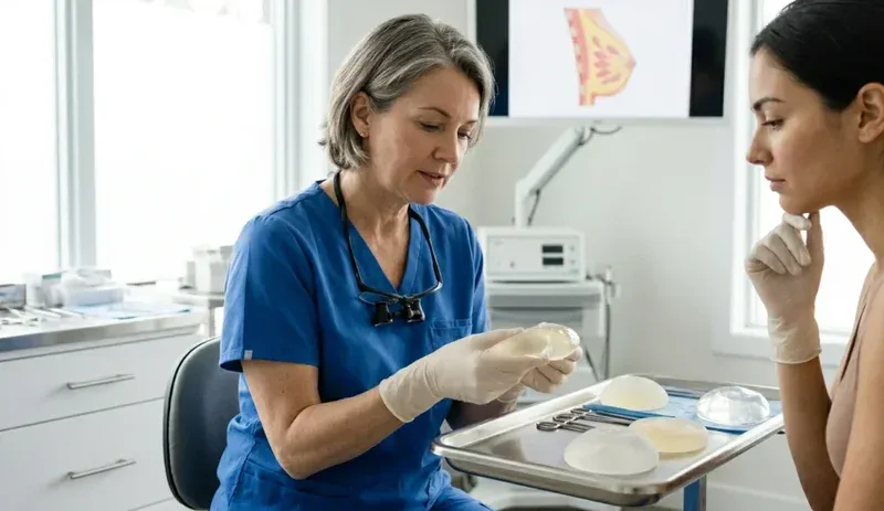 clinical ruptured implant Gel leakage inspection
