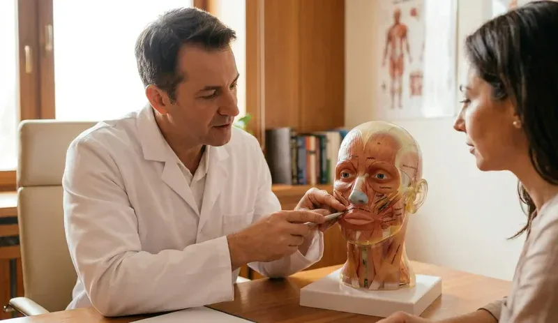 anatomical model joker smile facelift explanation