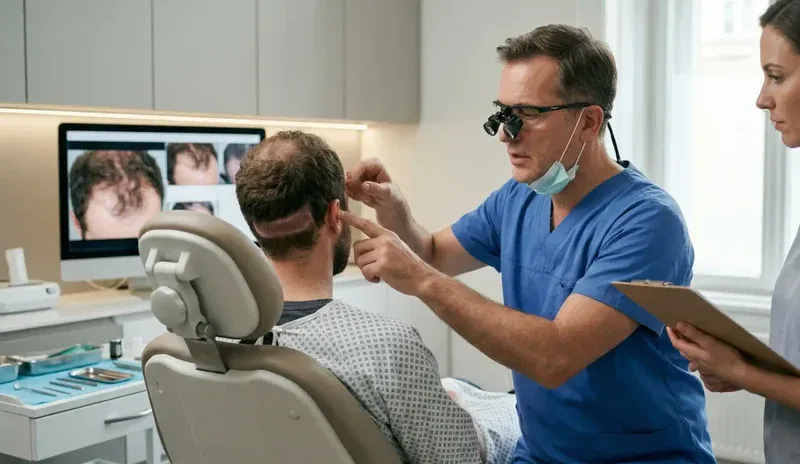 hair transplant donor site examination