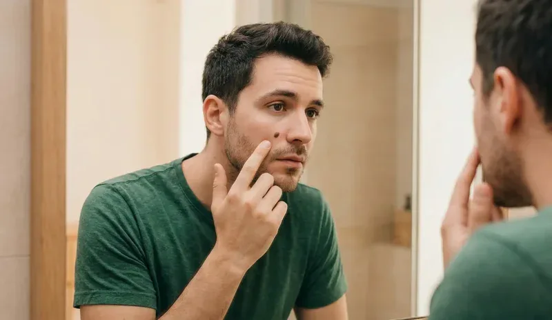 mole removal face safety patient reflection