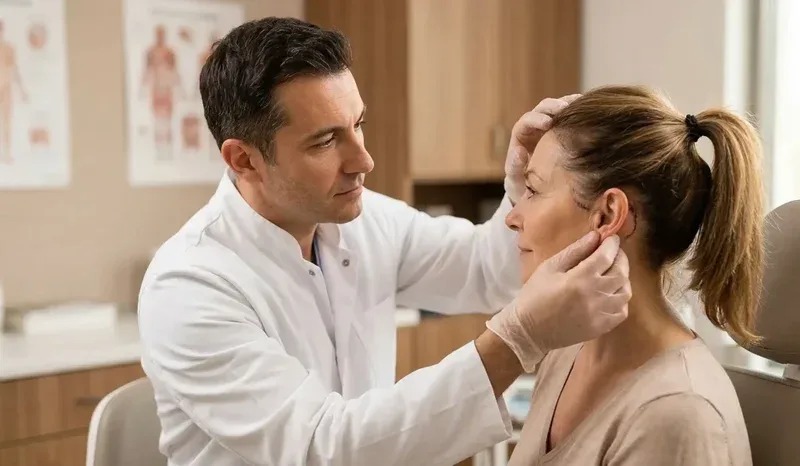 clinical facelift otoplasty examination