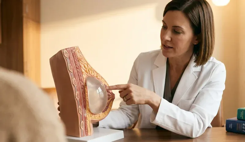 anatomical educational photo with doctor