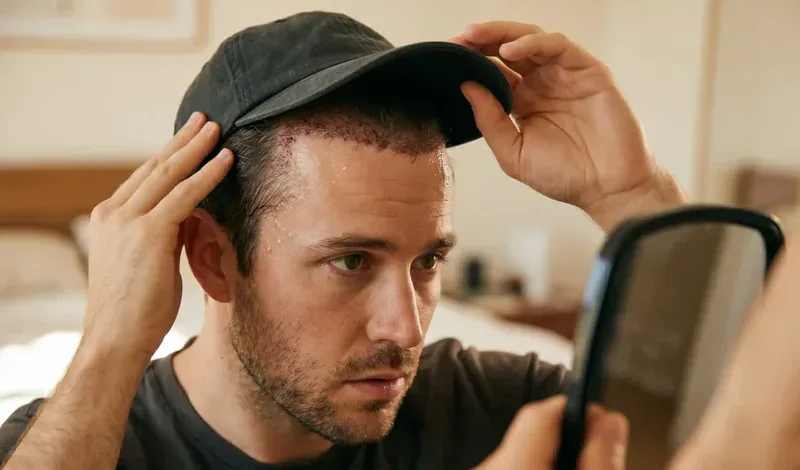 hair transplant hat sweat damage