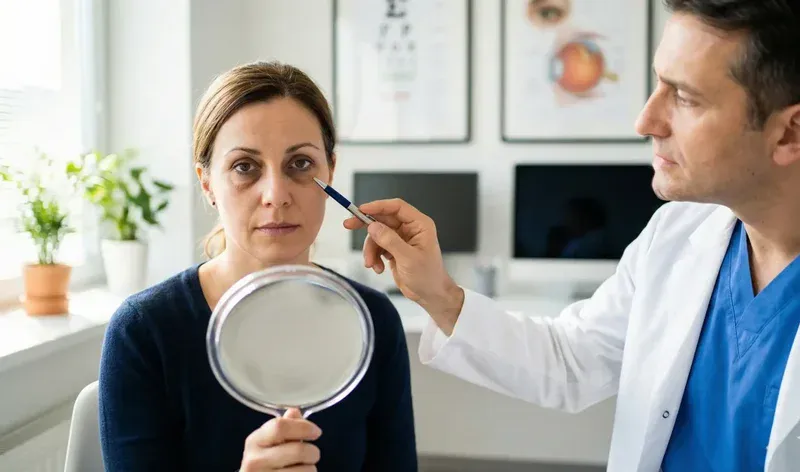 patient consultation dark circles blepharoplasty