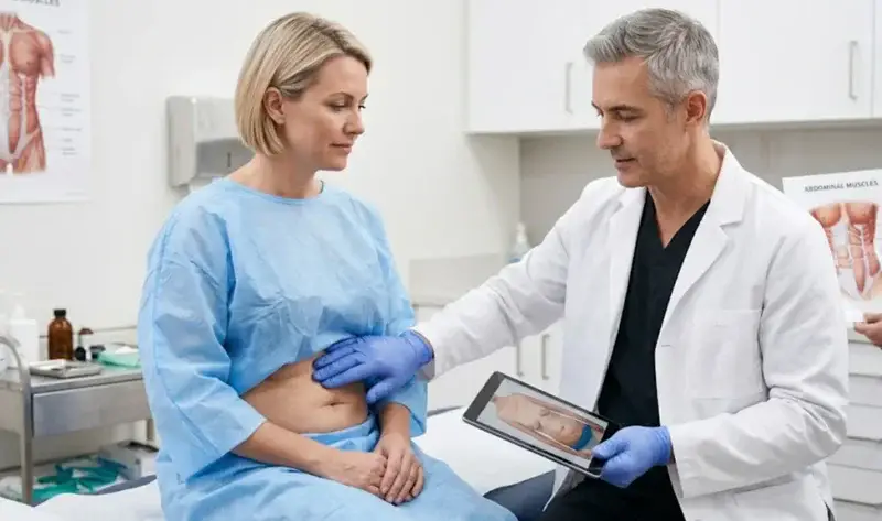 abdominoplasty clinical examination before after discussion