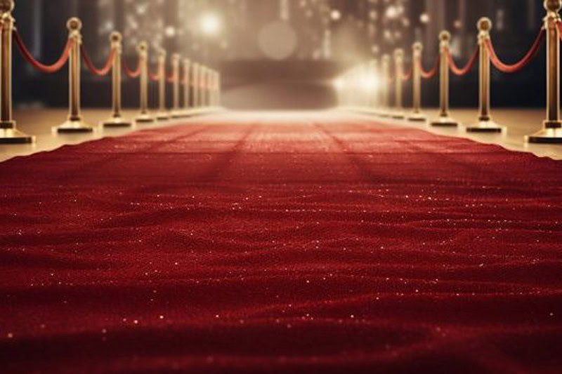 The red carpet under the lights The red carpet under the lights