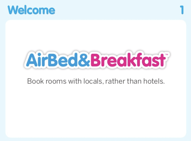plataforma de apresentação do airbnb