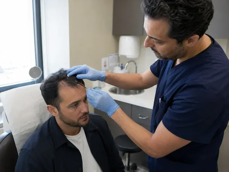 hair transplant follow up scalp check