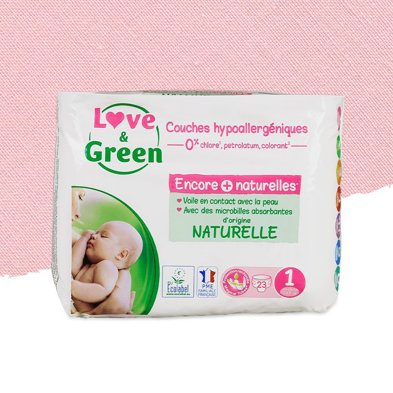 couche bébé love and green