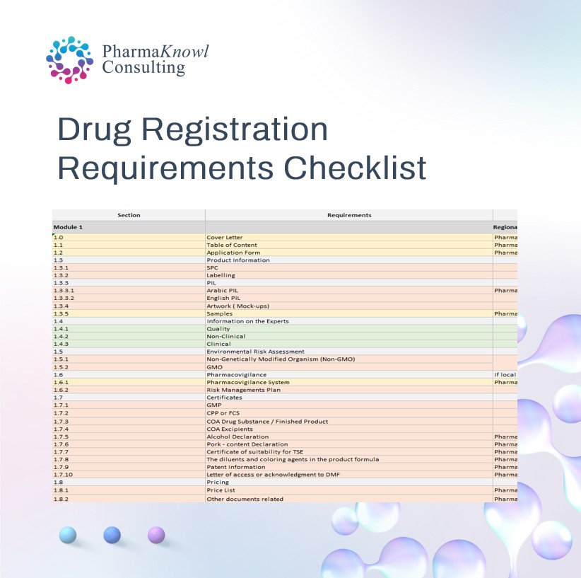 Checklist Drug Registration SFDA