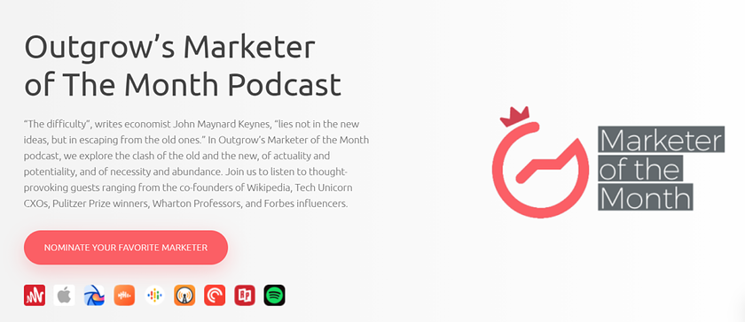 marketer of the month podcast