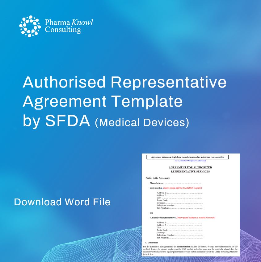 Authorised Representative sfda Agreement Download