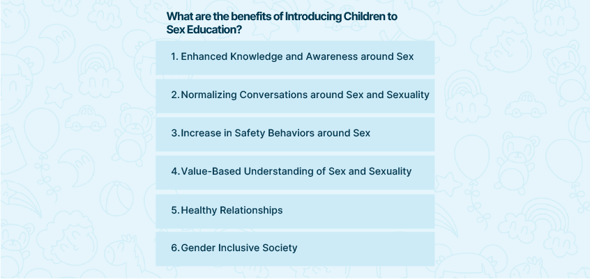Quais são os benefícios de apresentar as crianças à educação sexual?