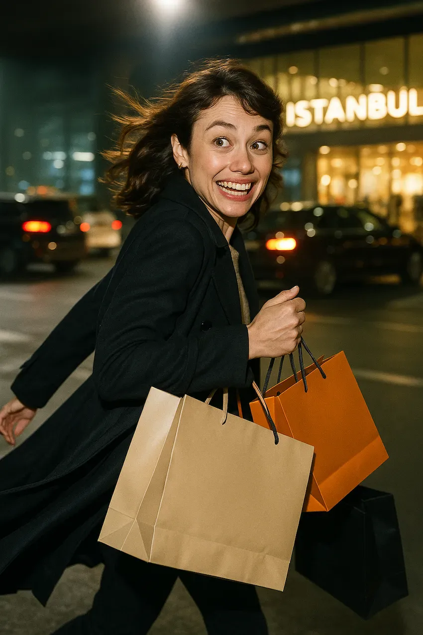 olga kurylenko en el aeropuerto de estambul