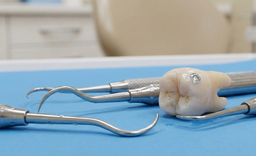 manuel tandrensning omkring dentaldiamant sikker teknik