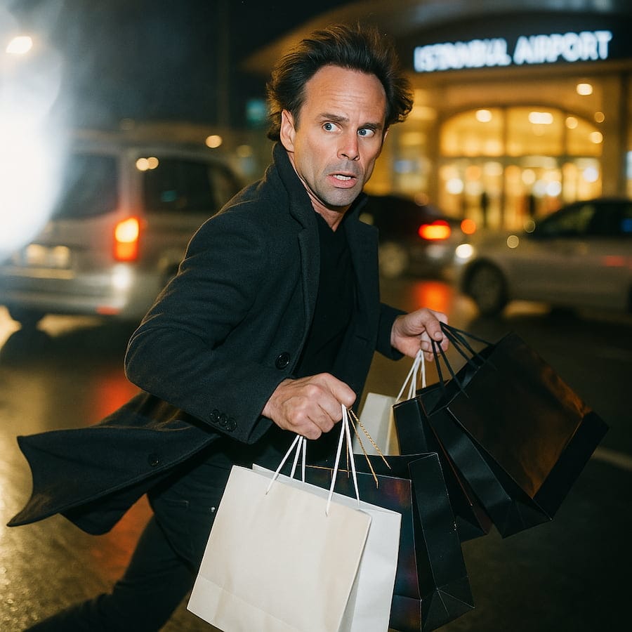 walton goggins på Istanbul flygplats