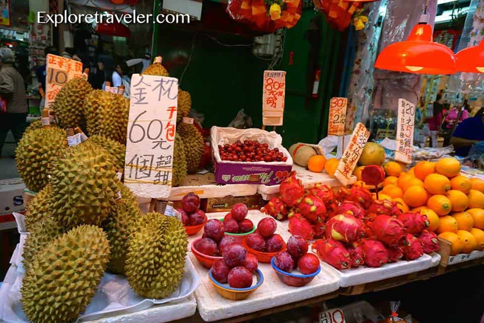 Fruto durián del sudeste asiático