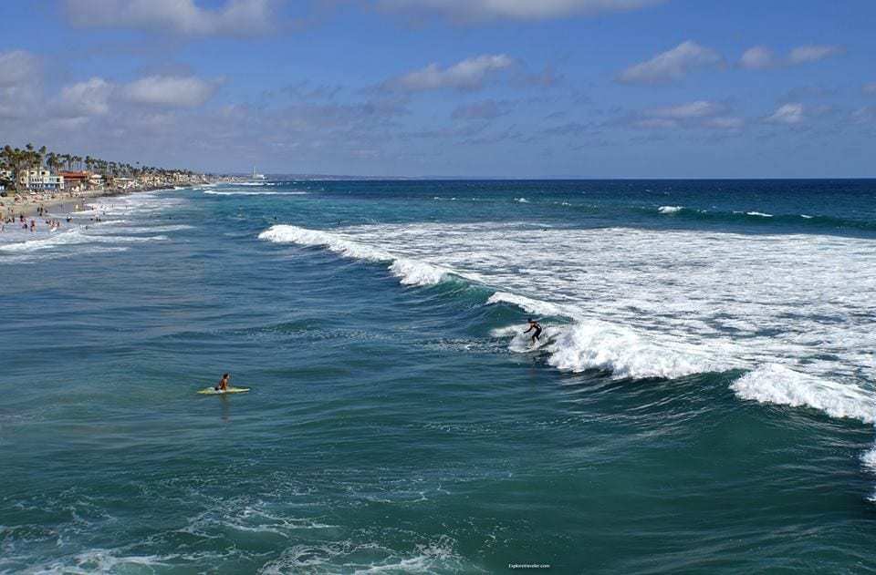 Fun In The Sun Di Oceanside California USA - Sekumpulan orang melayari lautan - Ocean