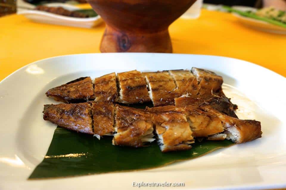 سمك مملح في مطعم Mabanai الأصلي تايتونج تايوان
