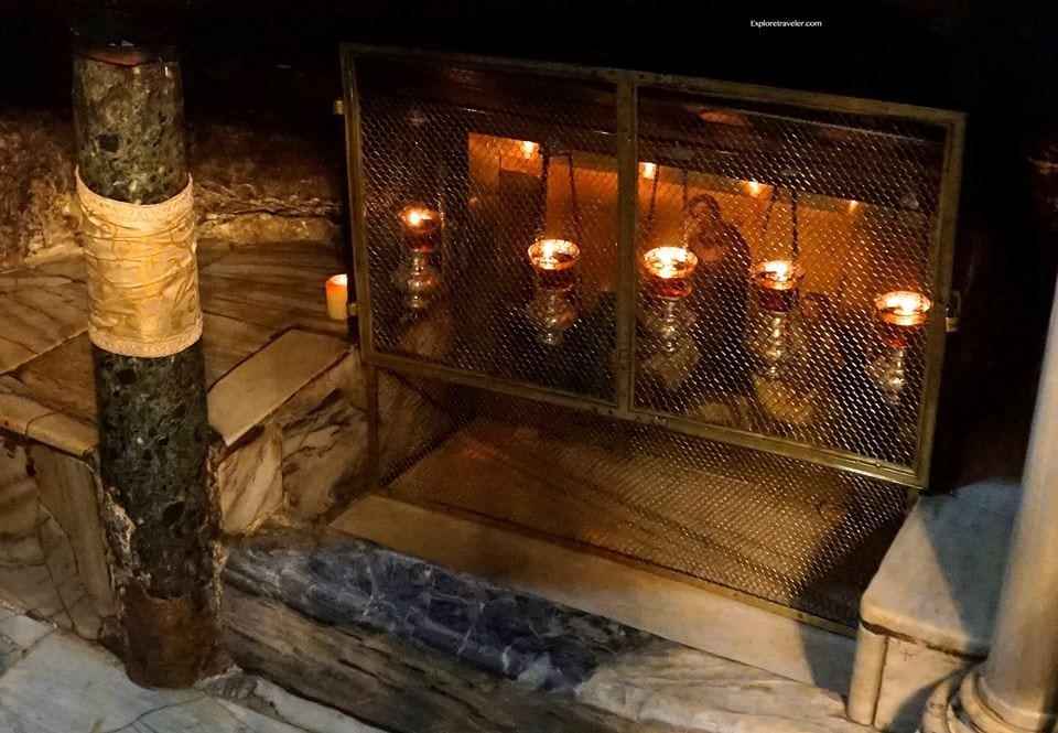 La Iglesia de la Natividad en Belén Israel - Un primer plano de un horno de fuego - Iglesia de la Natividad