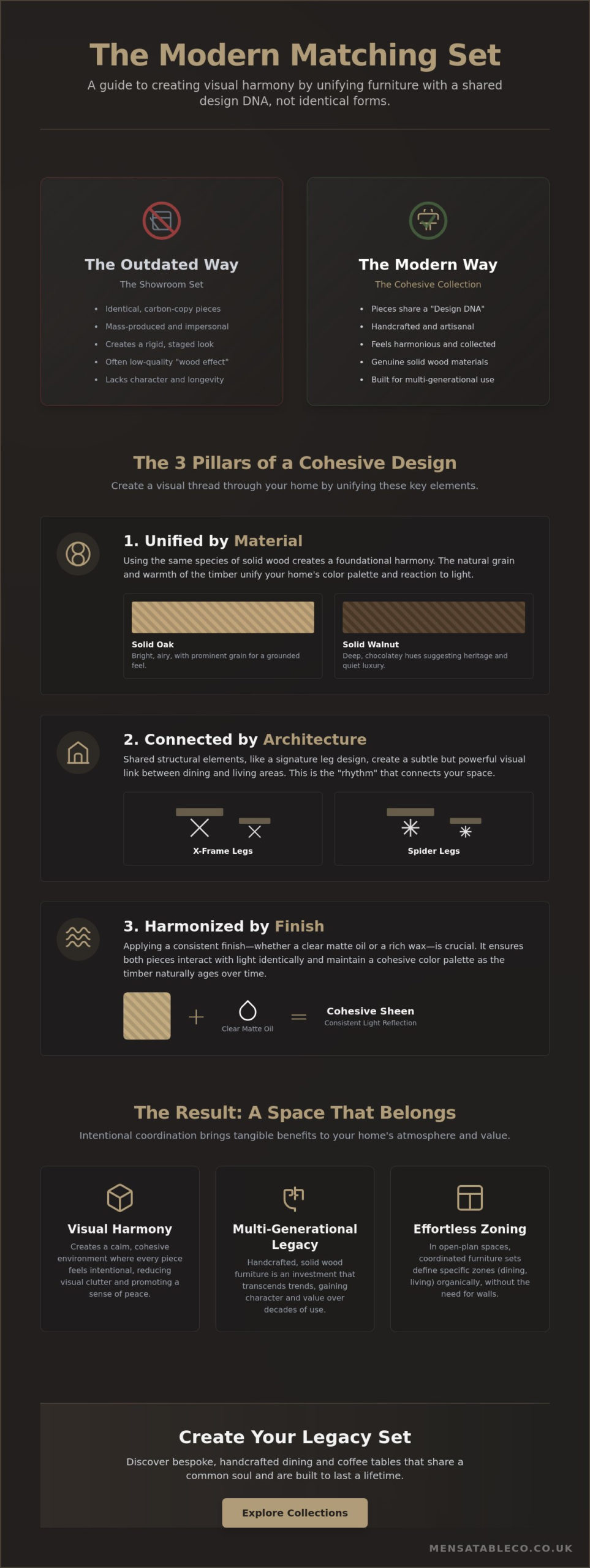 Handcrafted Harmony: A Guide to Matching Dining and Coffee Table Sets