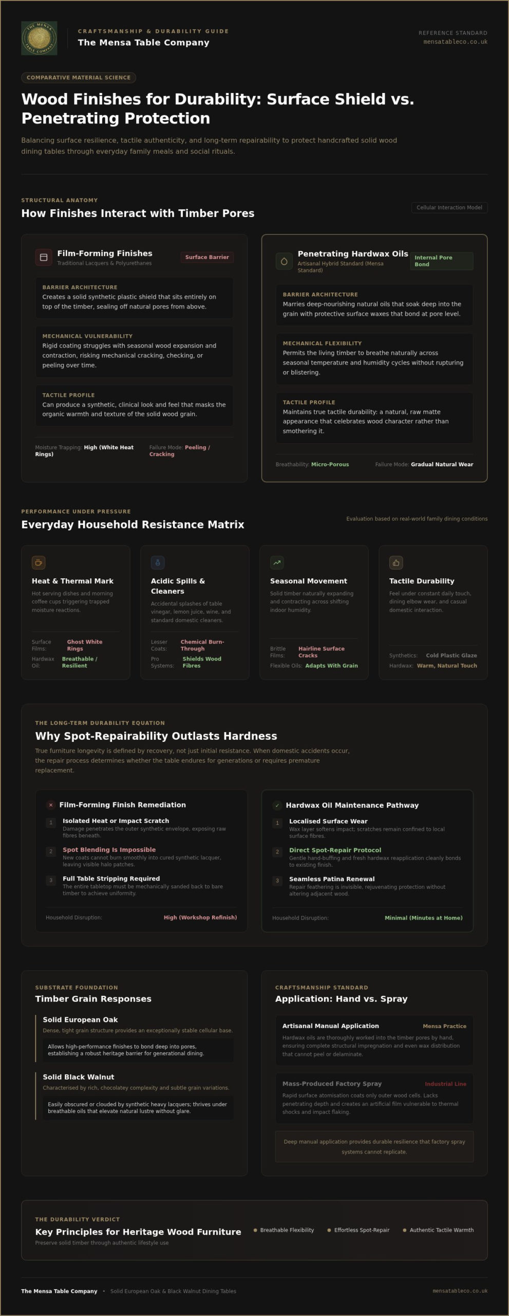 Durable Wood Finishes: Guide to Furniture Longevity