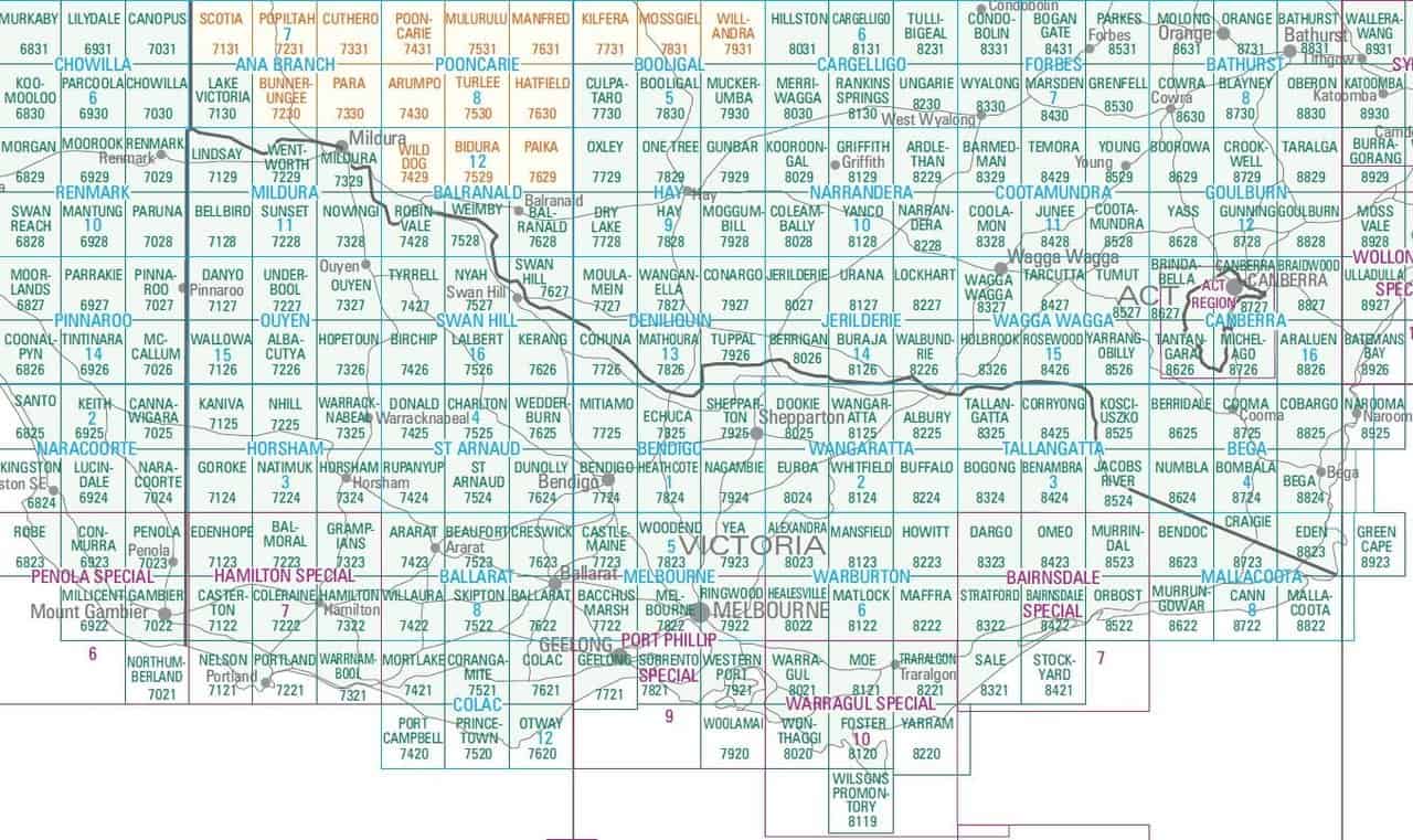 Albacutya (VIC) 7226 1:100,000 Scale Topographic Map