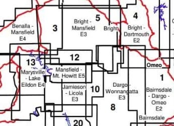 Map Howitt Rooftop Map Mansfield Mt Howitt Adventure - A.B.C. Maps