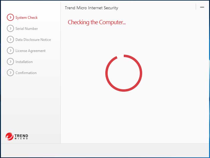 اگر رایانه شما برای نصب سازگار است ، صبر کنید تا Trend Micro بررسی کند.