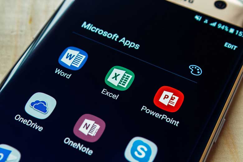 تصویر برنامه های مایکروسافت 365 روی موبایل