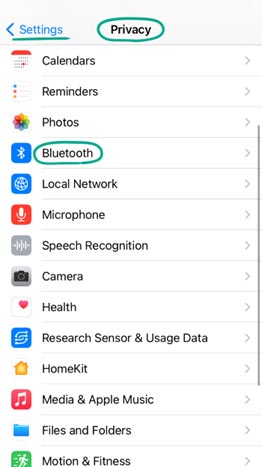 روی Bluetooth کلیک کنید.
