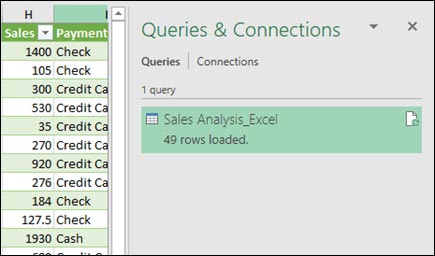 Queries & Connections در اکسل