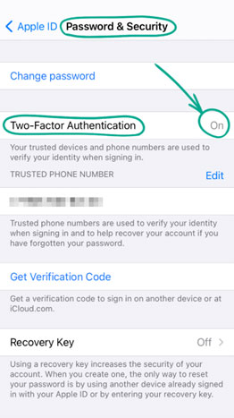 گزینه (Two-Factor Authentication) را روشن کنید.