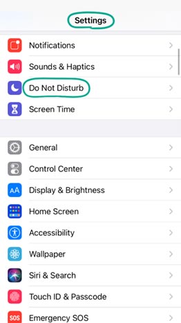 گزینه do not disturb را انتخاب کنید.