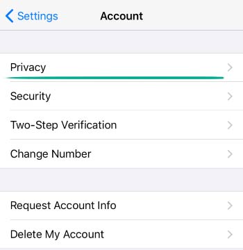 به بخش Privacy بروید