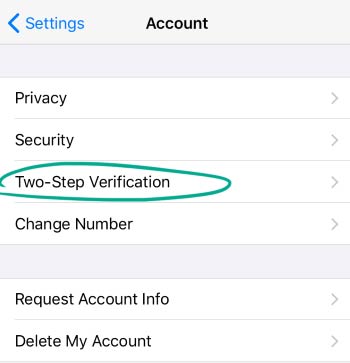 روی Two –step verification کلیک کنید.
