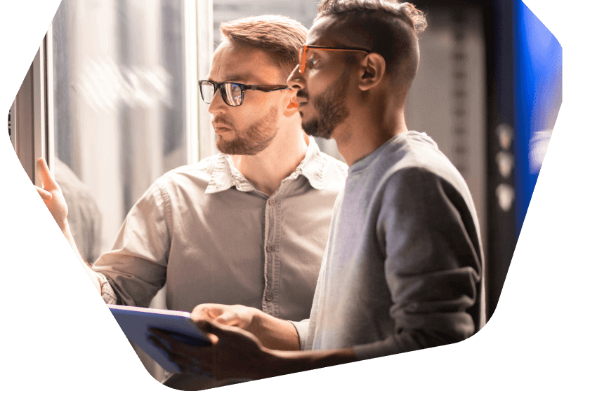working together with computer en