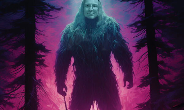 a bigfoot in pine woods, neon glow colour, neon lighting, hyperrealistic illutration --ar 2:3 --stylize 250 Job ID: 070deae6-44c9-49af-b894-7619e34fe930
