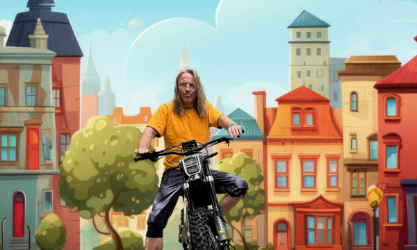 Christian Krauter Cartoon land e-bike